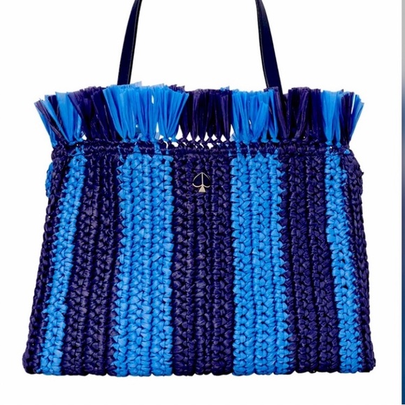 GIFT KATE SPADE SAM MEDIUM WOVEN RAFFIA STRAW SATCHEL BAG “ STILL IN STORES” - Picture 3 of 15